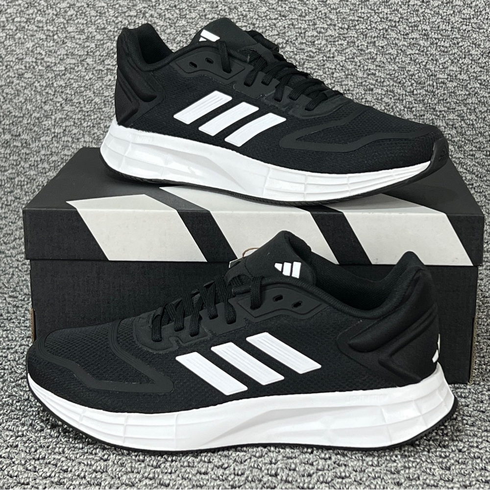 Adidas Duramo 10 Running Shoes Women's 8 Black White Athletic Sneakers